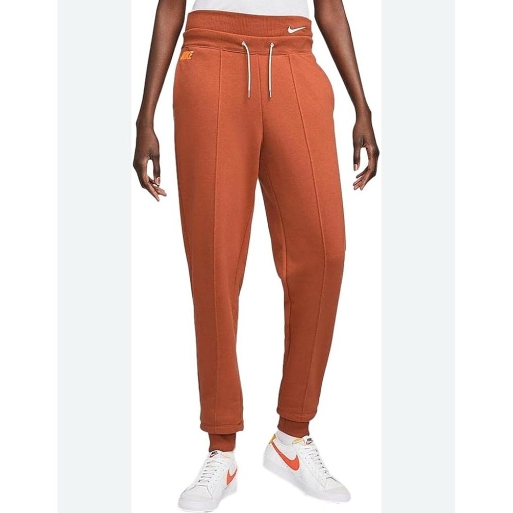 Nike Sportswear Phoenix Fleece High-Rise Sweatpants Size XL Burnt Orange Women's